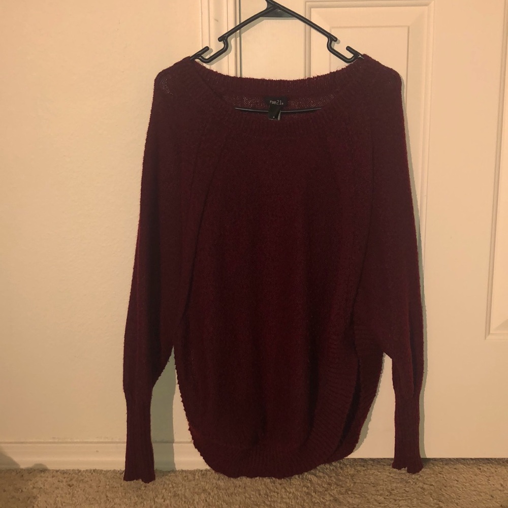 Maroon Oversized Sweater